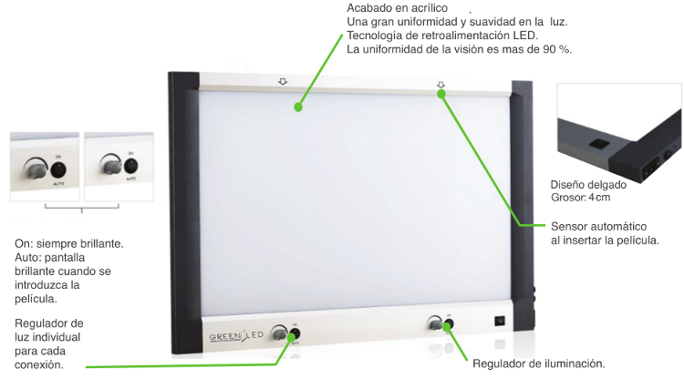 Negatoscopio LED 1 Placa