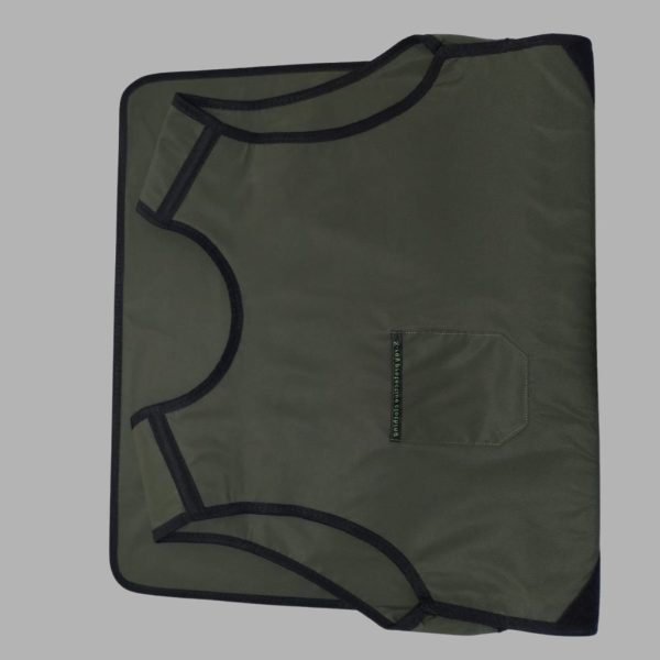 Mandil Emplomado Verde Militar3 Para Proteccion de rayos x de 0.5mmpb Mandil Emplomado Verde Militar - 0.5 mmpb - Peso Ligero 3 kg - Protección Radiológica